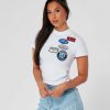 Womenswear Mercier | Womens White Og Badge Fitted Tshirt