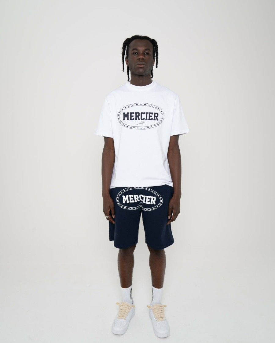 Menswear Mercier | White Navy Mercier Maison Tshirt