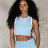 Womenswear Mercier | Womens Sky Blue Mercier Court Ribbed Vest