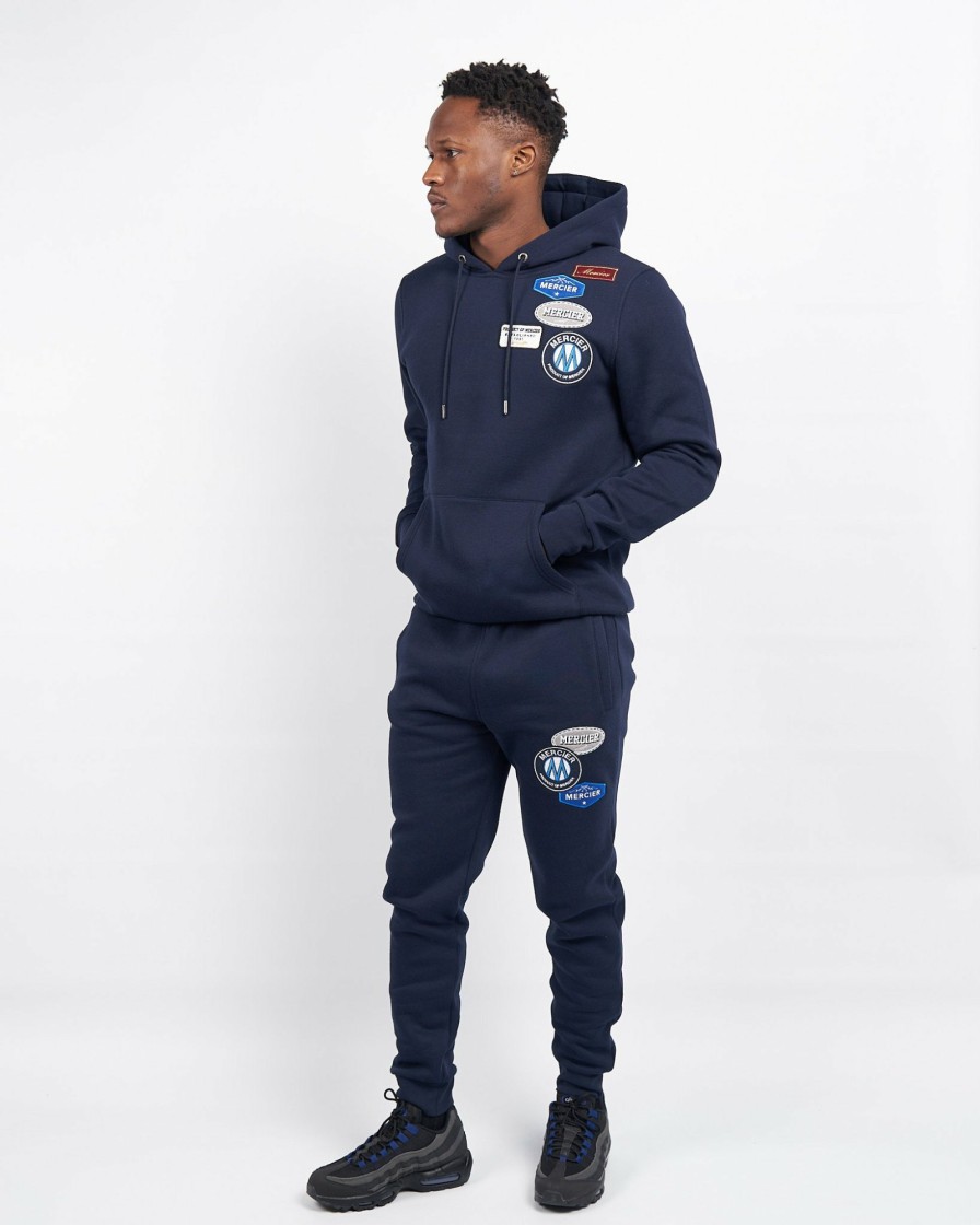 Menswear Mercier | Navy Mercier Og Badge Hoodie