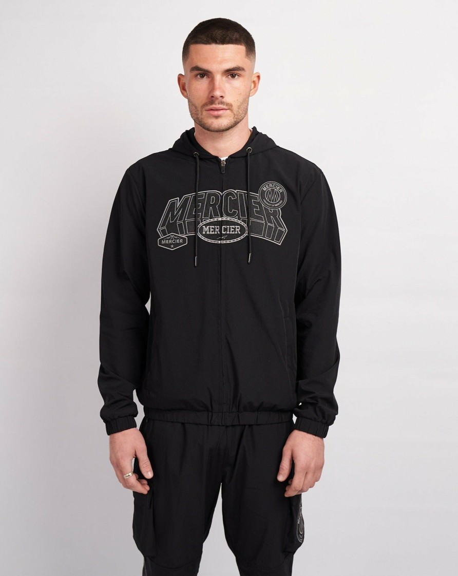 Menswear Mercier | Black Stone Court Windbreaker