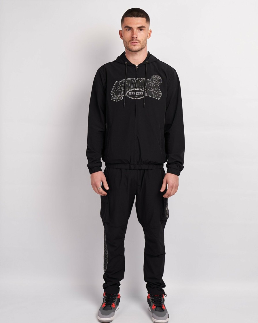 Menswear Mercier | Black Stone Court Windbreaker