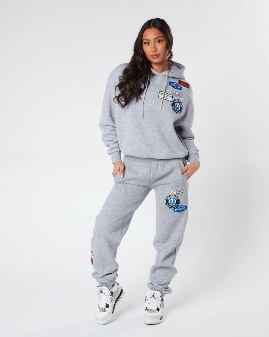 Womenswear Mercier | Womens Grey Marl Original Badge Jogger