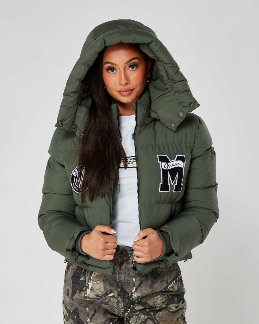 Womenswear Mercier | Womens Khaki Academy Cropped Jacket