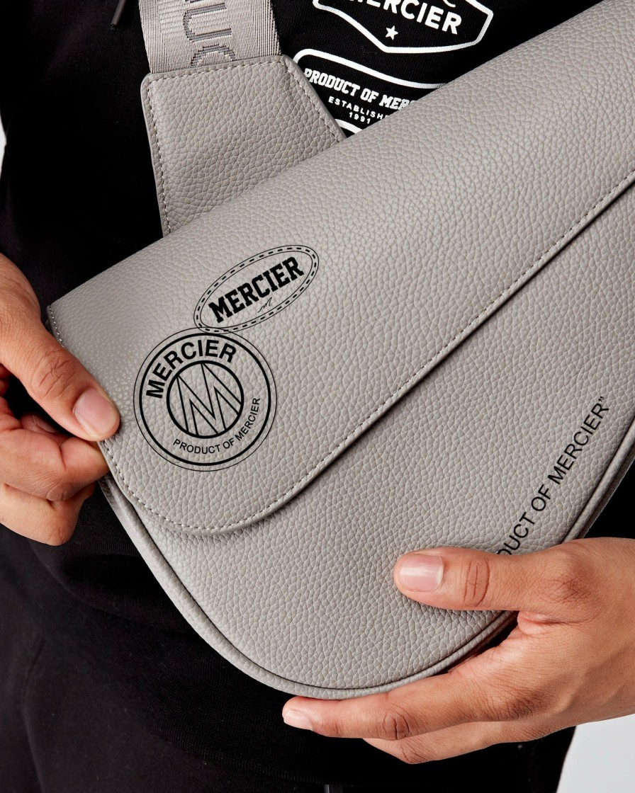 Menswear Mercier | Steel Grey Mercier Saddle Bag