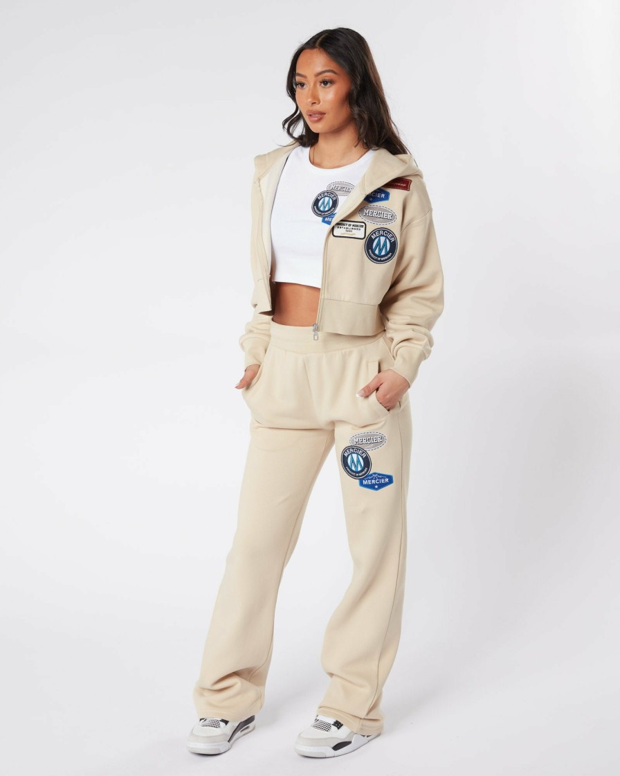 Womenswear Mercier | Womens Almond Og Badge Cropped Zip Up