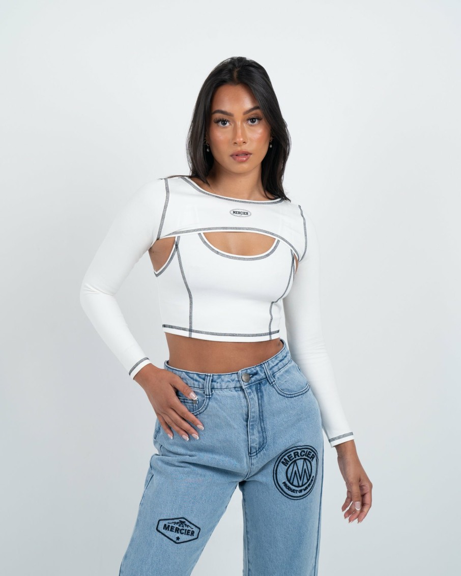 Womenswear Mercier | Womens White Maison Two Piece Top