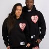 Menswear Mercier | Black Mercier Heart Hoodie