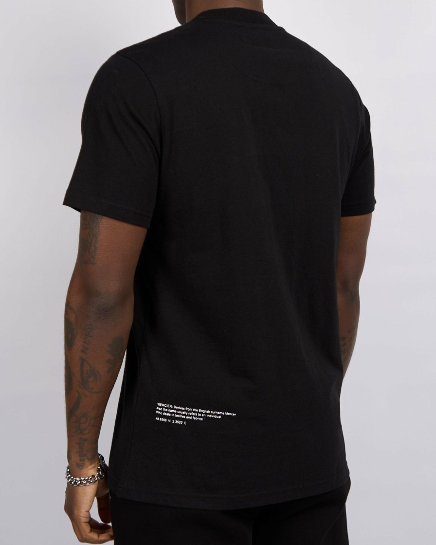 Menswear Mercier | Black Mono Hybrid V2 Badge Tshirt