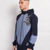 Menswear Mercier | Navy Placid Blue Mono Badge Panelled Windbreaker