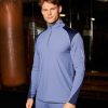 Menswear Mercier | Pbk//Mercier Performance 1/4 Long Sleeve Petrol Blue