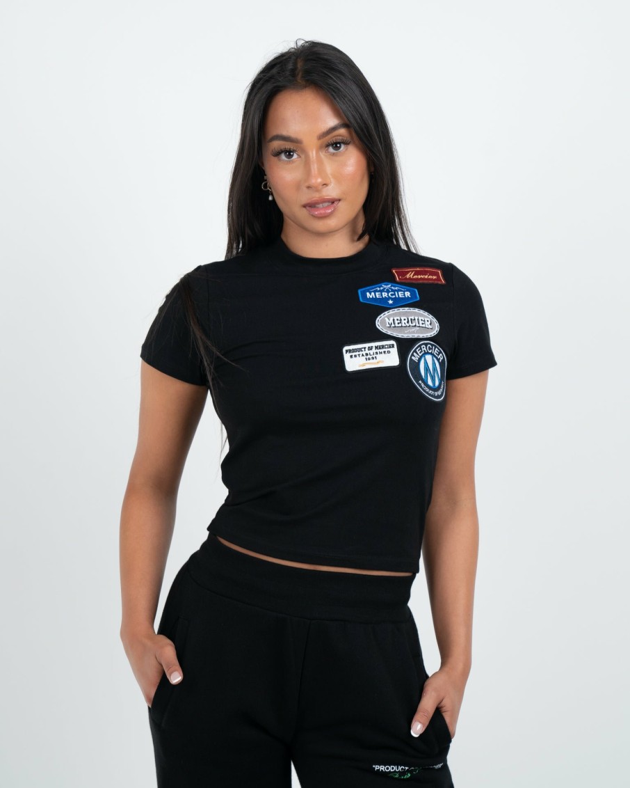 Womenswear Mercier | Womens Mercier Black Fitted Og T-Shirt