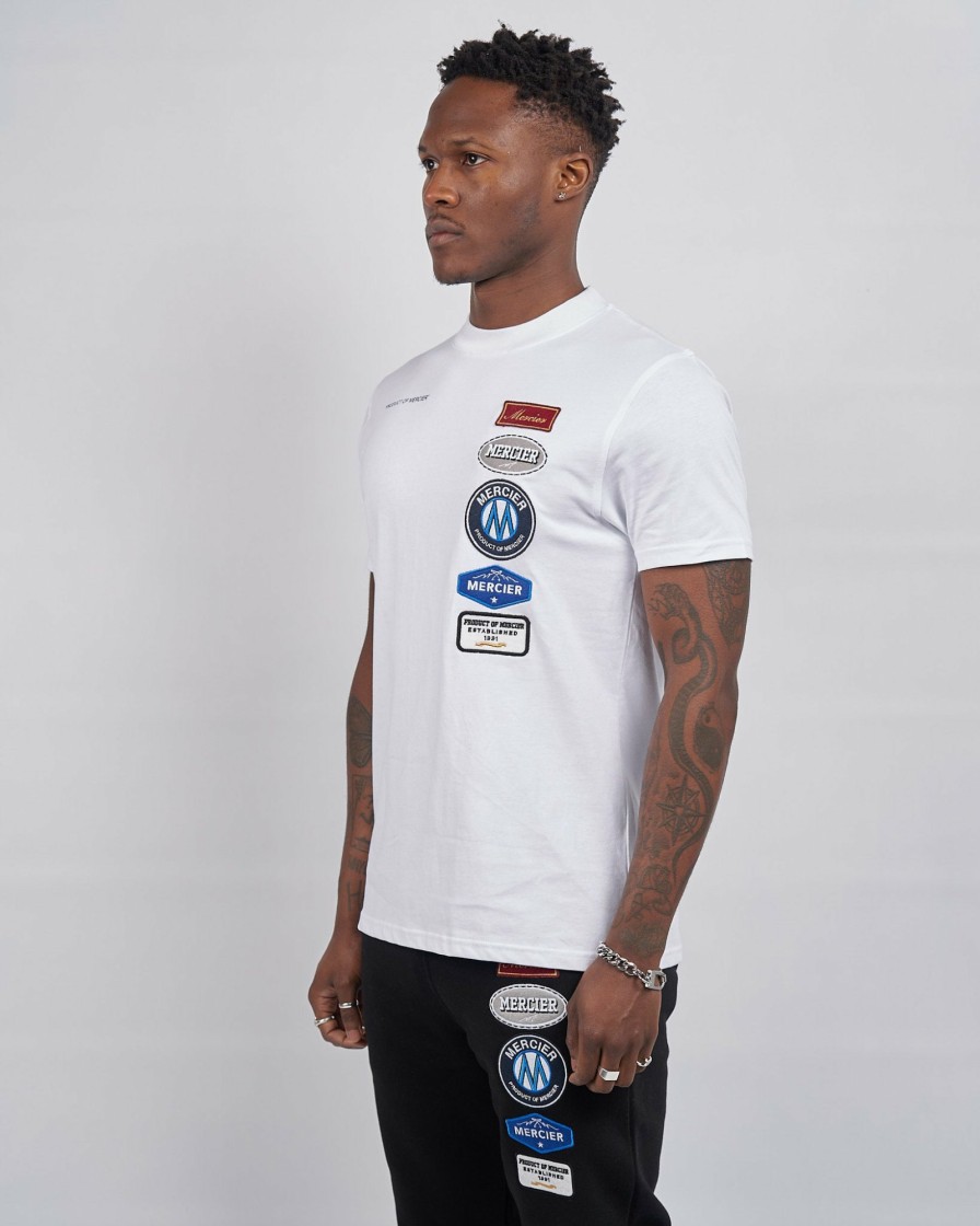 Menswear Mercier | White Hybrid Badge Tshirt