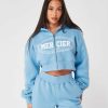 Womenswear Mercier | Womens Blue White Compton Zip Hoodie