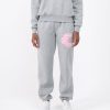 Womenswear Mercier | Womens Grey Marl Pink Badge Joggers