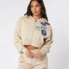 Womenswear Mercier | Womens Almond Og Badge Cropped Zip Up