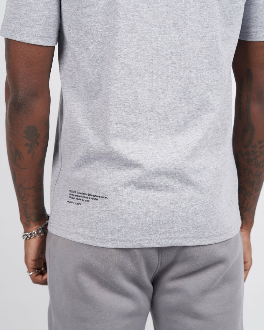 Menswear Mercier | Grey Marl Mercier Teams Tshirt