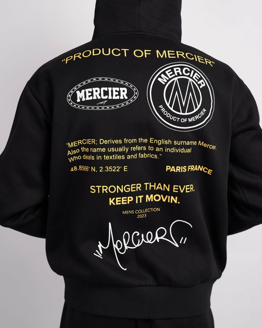 Menswear Mercier | Black Yellow Caruso Hoodie