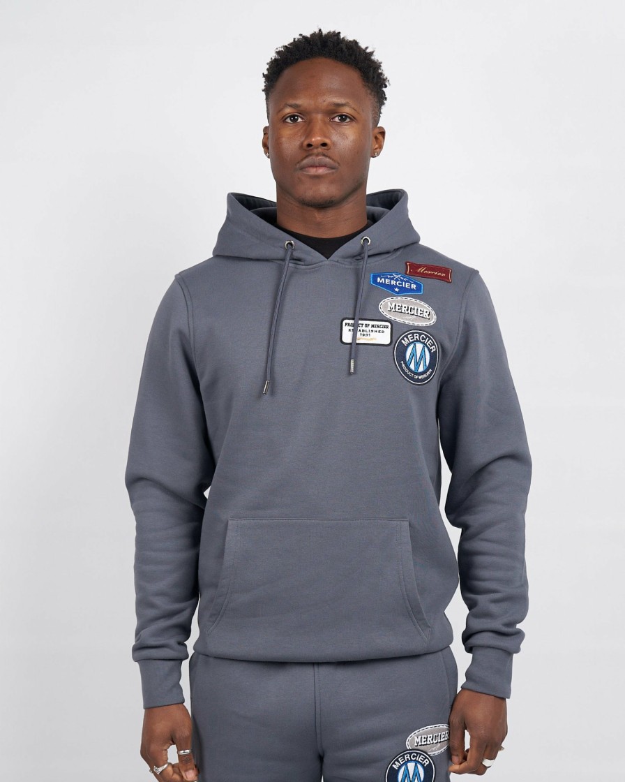 Menswear Mercier | Mercier Og Badge Hoodie Turbulence