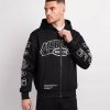 Menswear Mercier | Black White Compton Zip Up Hoodie