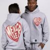 Menswear Mercier | Grey Marl Mercier Heart Hoodie