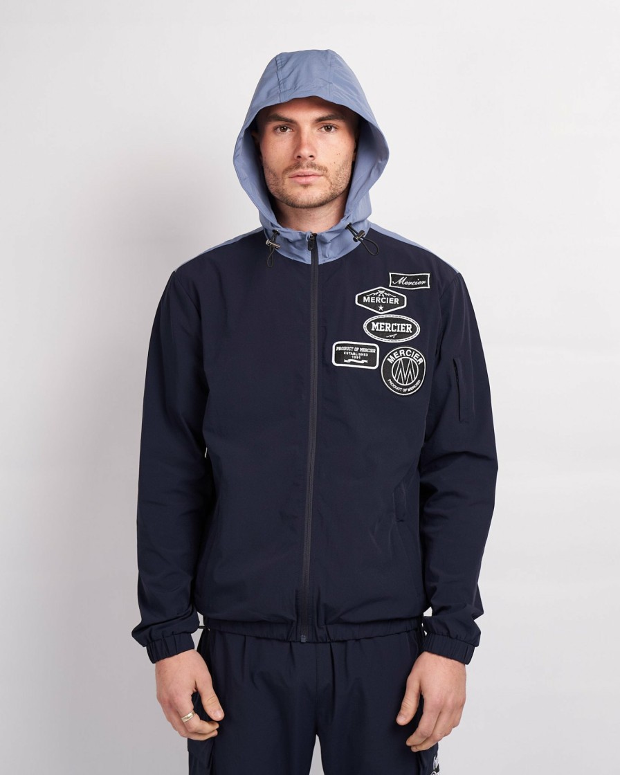 Menswear Mercier | Navy Placid Blue Division Badge Windbreaker