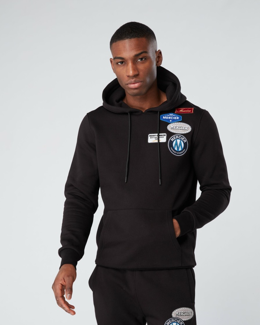 Menswear Mercier | Mercier Og Badge Hoodie Black