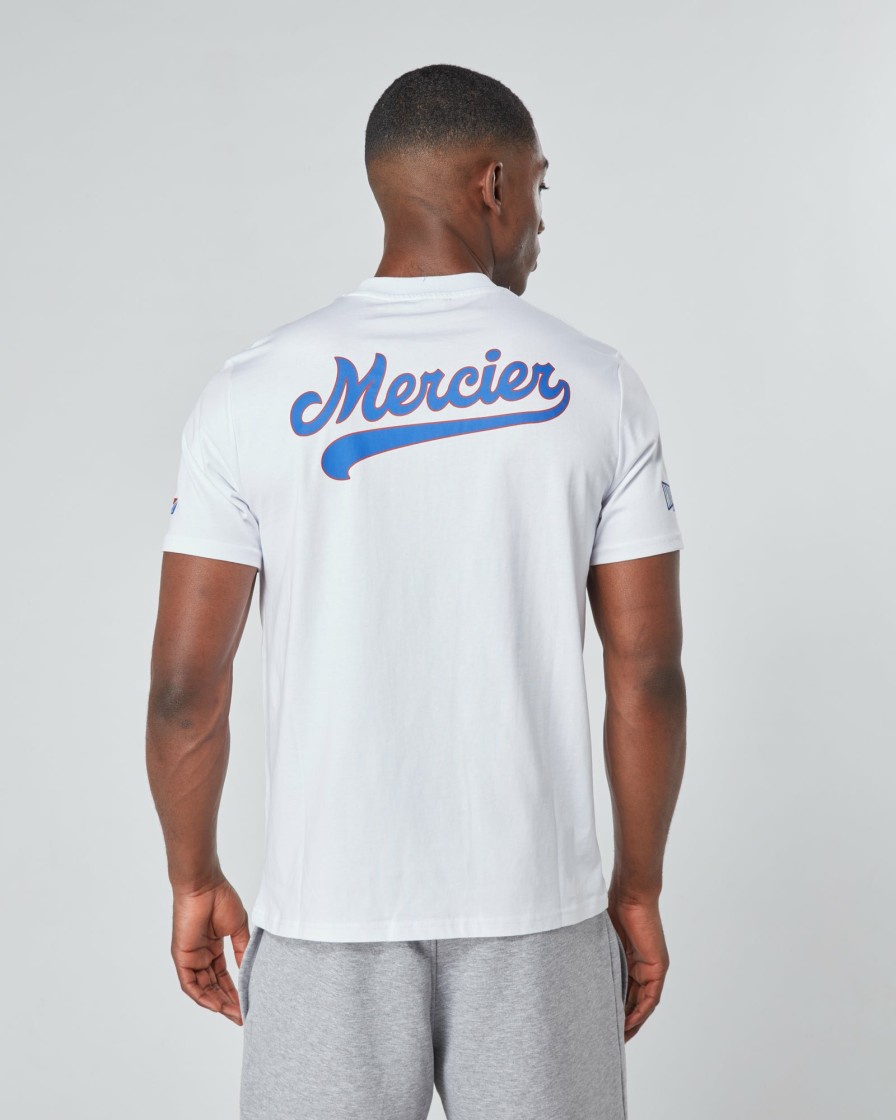 Menswear Mercier | White Blue Mercier Empire Tshirt