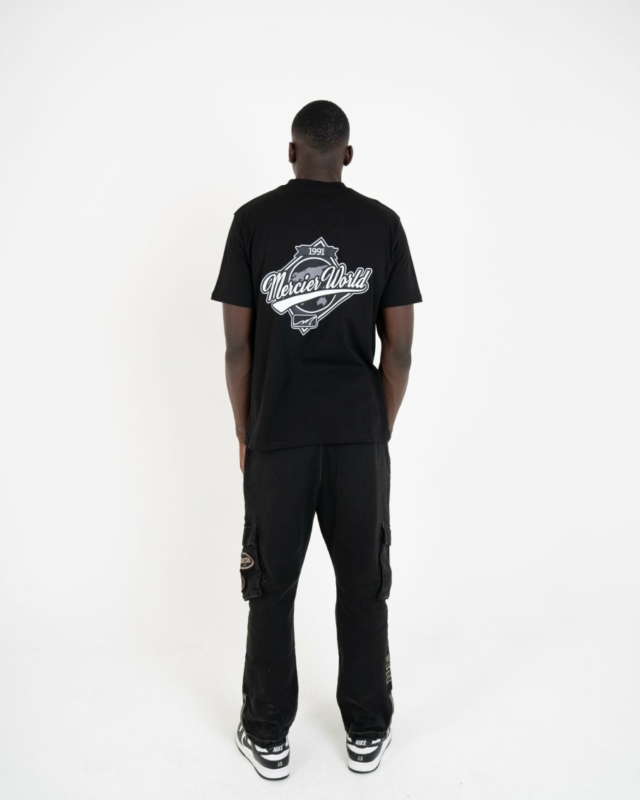 Menswear Mercier | Black Mercier World Tshirt