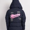 Menswear Mercier | Navy Pink Teams Puffer Jacket