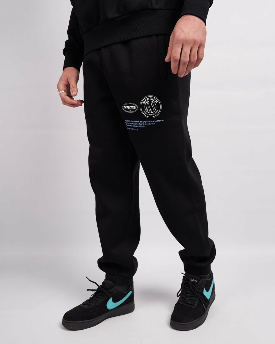 Menswear Mercier | Black Placid Blue Caruso Joggers