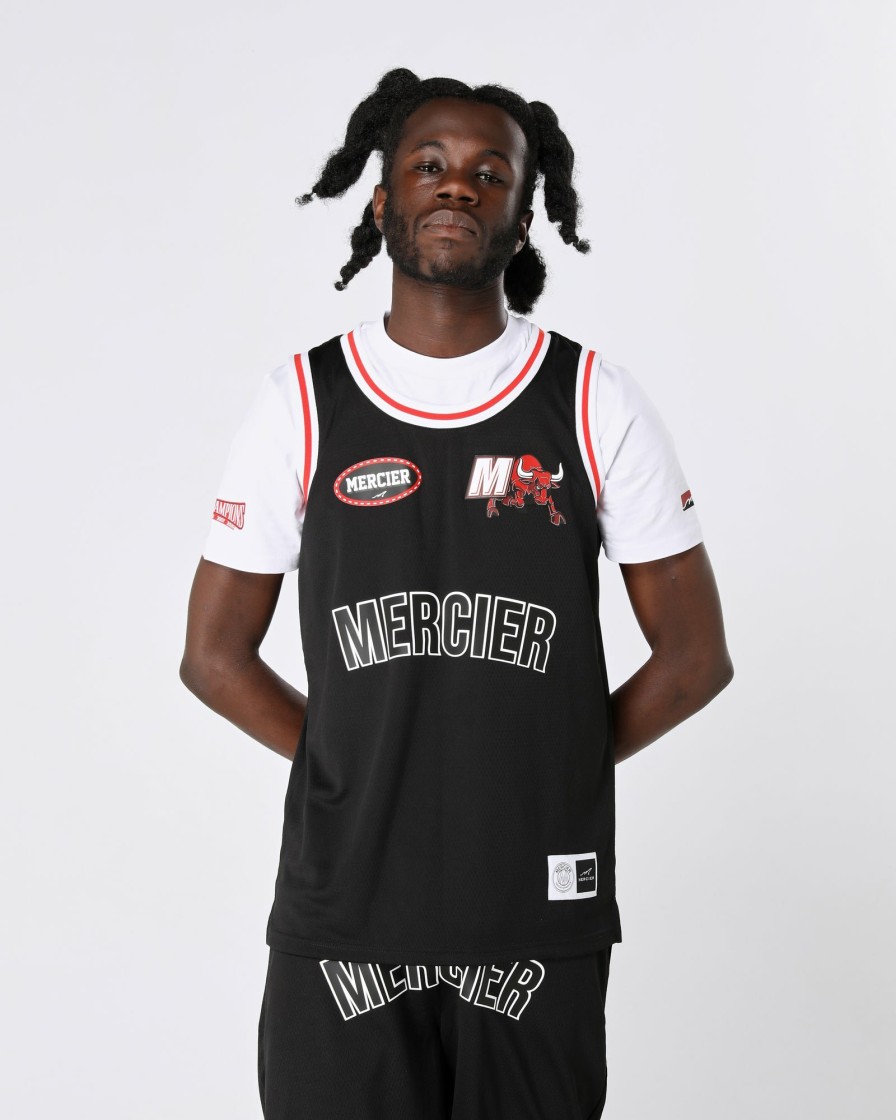 Menswear Mercier | Black Red Crawford Basketball Vest