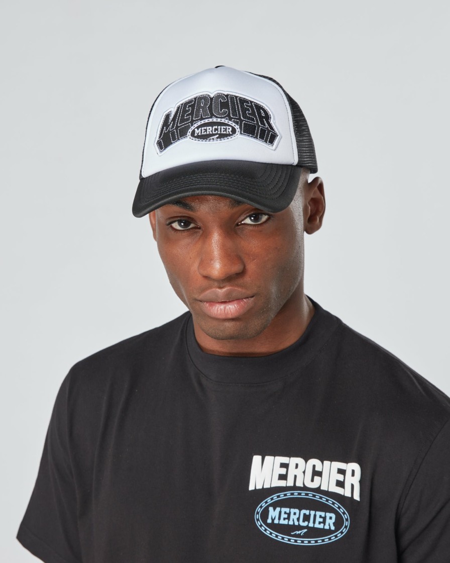 Menswear Mercier | Black White Court Foam Trucker