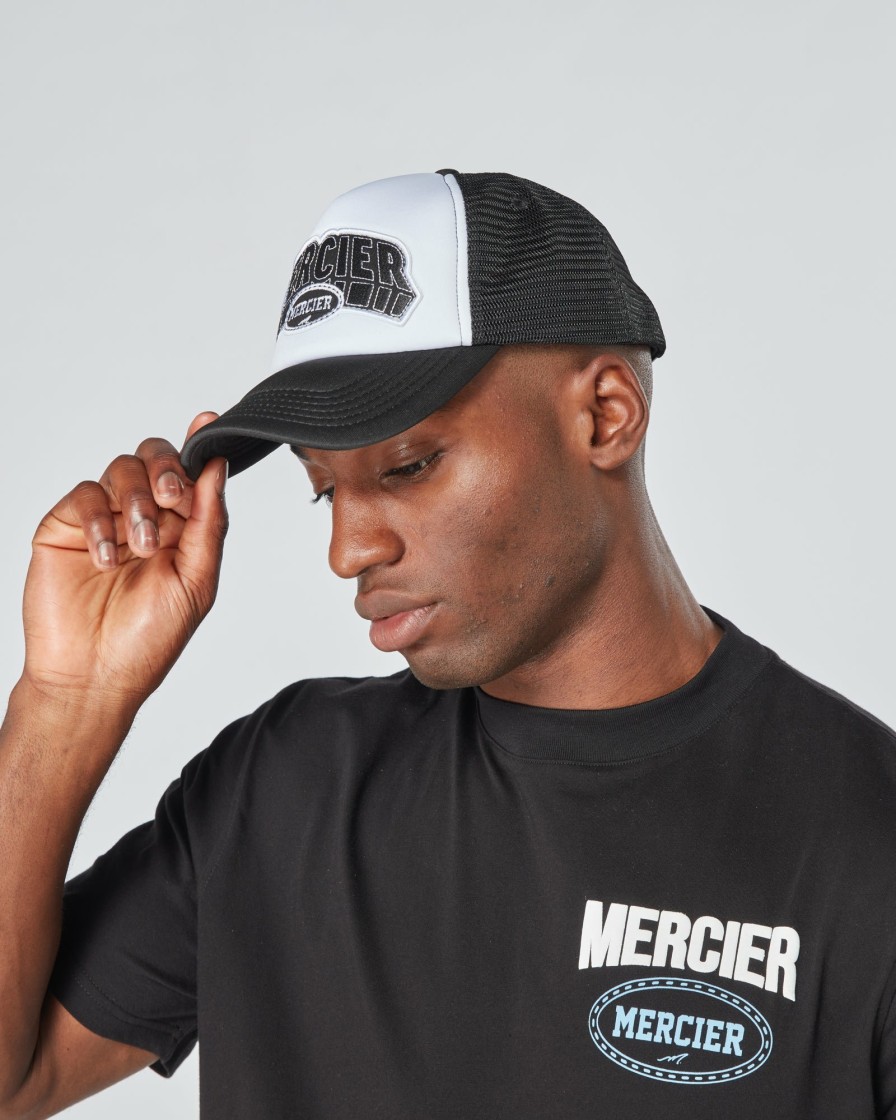 Menswear Mercier | Black White Court Foam Trucker