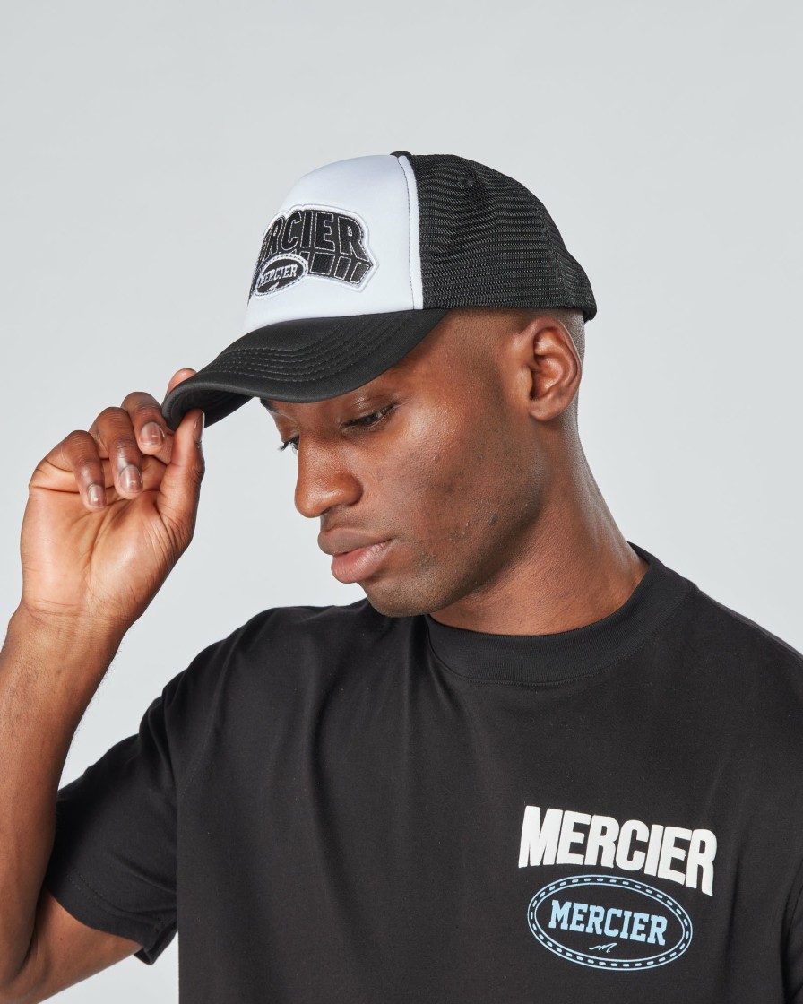 Menswear Mercier | Black White Court Foam Trucker