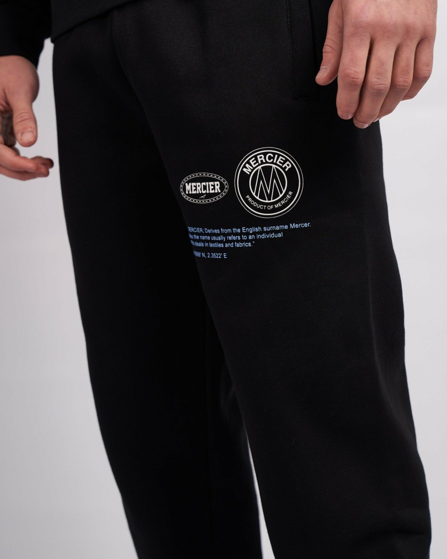 Menswear Mercier | Black Placid Blue Caruso Joggers