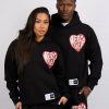 Menswear Mercier | Black Mercier Heart Hoodie