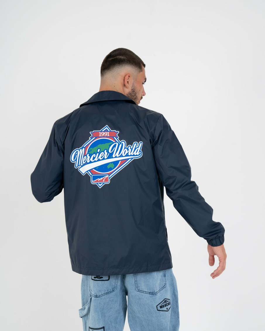 Menswear Mercier | Navy Mercier World Coach Jacket