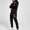 Menswear Mercier | Black Mono Badge Joggers