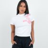 Womenswear Mercier | Womens Mercier White Pink Fitted Og T-Shirt