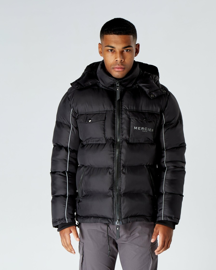 Menswear Mercier | Black Mercier Montaine Reflective Jacket