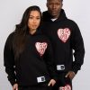 Womenswear Mercier | Black Mercier Heart Hoodie