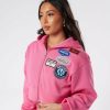 Womenswear Mercier | Womens Hot Pink Og Badge Cropped Zip Up