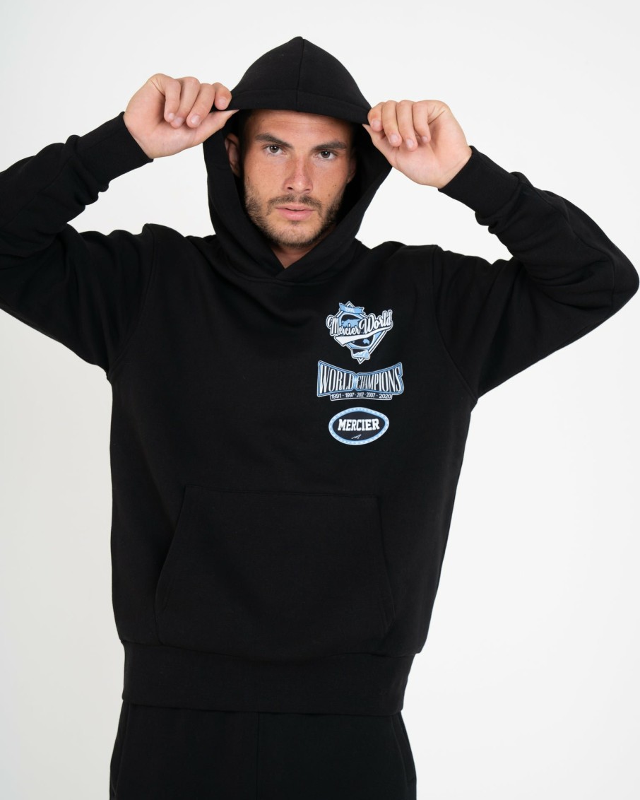 Menswear Mercier | Black Sky Mercier World Hoodie