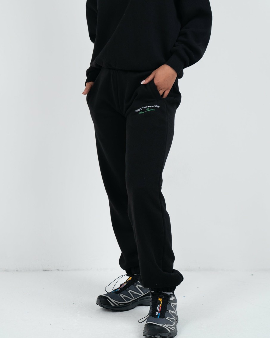 Womenswear Mercier | Womens Black Green Product Of Mercier Joggers