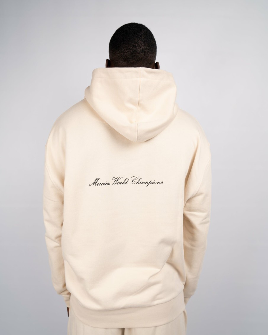 Menswear Mercier | Ecru Mercier Champions Ring Hoodie