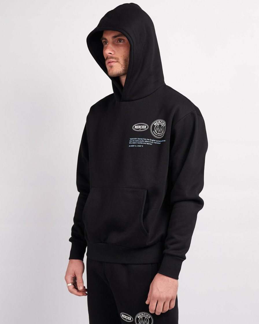 Menswear Mercier | Black Placid Blue Caruso Hoodie