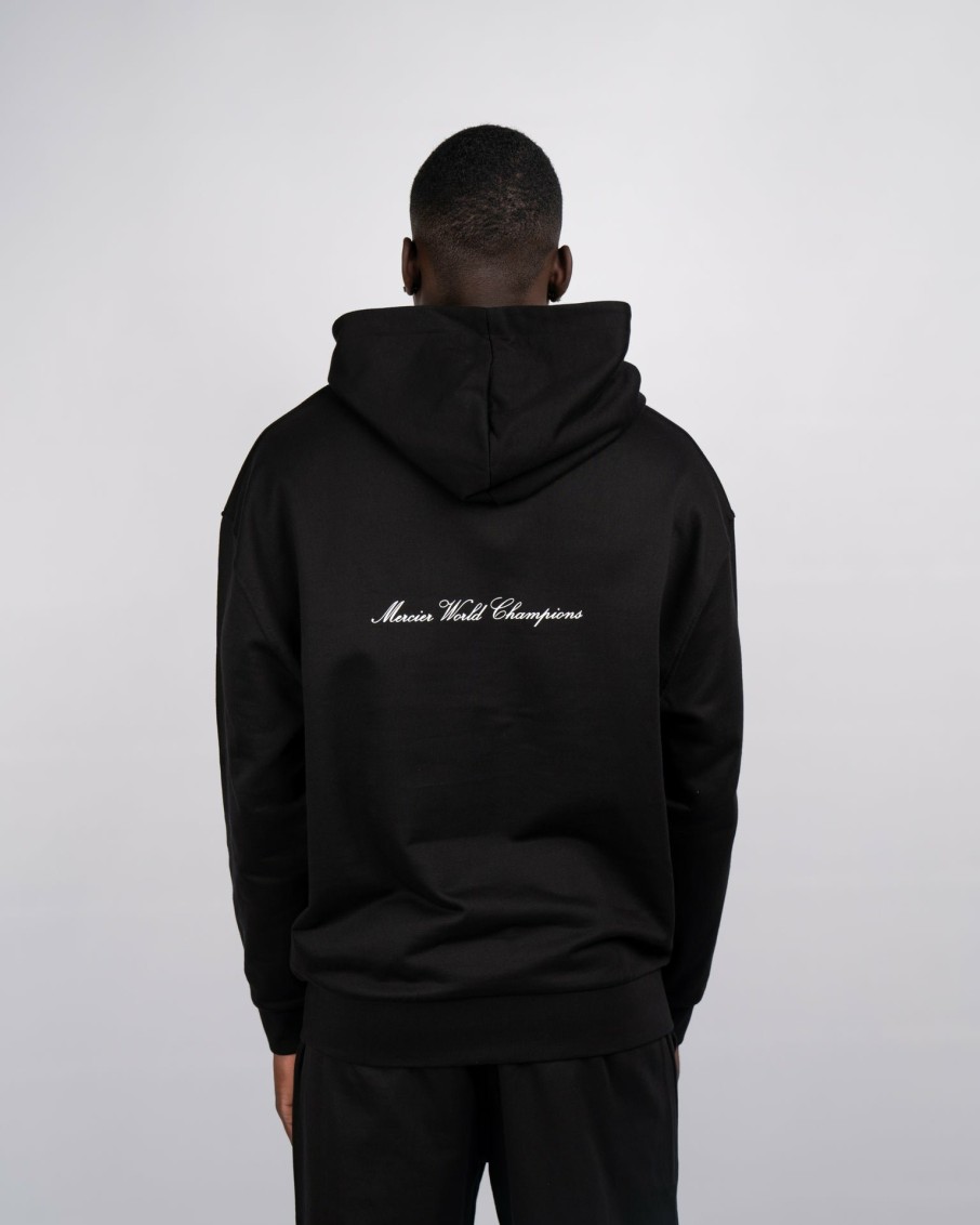 Menswear Mercier | Black Mercier Champions Ring Hoodie