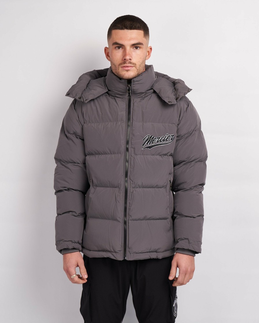 Menswear Mercier | Grey Black Teams Puffer Jacket