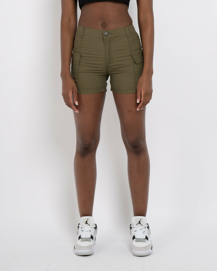 Womenswear Mercier | Womens Khaki Mercier Perrier Cargo Shorts